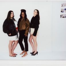 ana escalante, sierra mayhew, and eliza huber on set 