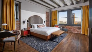 A luxury hotel bedroom in Hotel Indigo