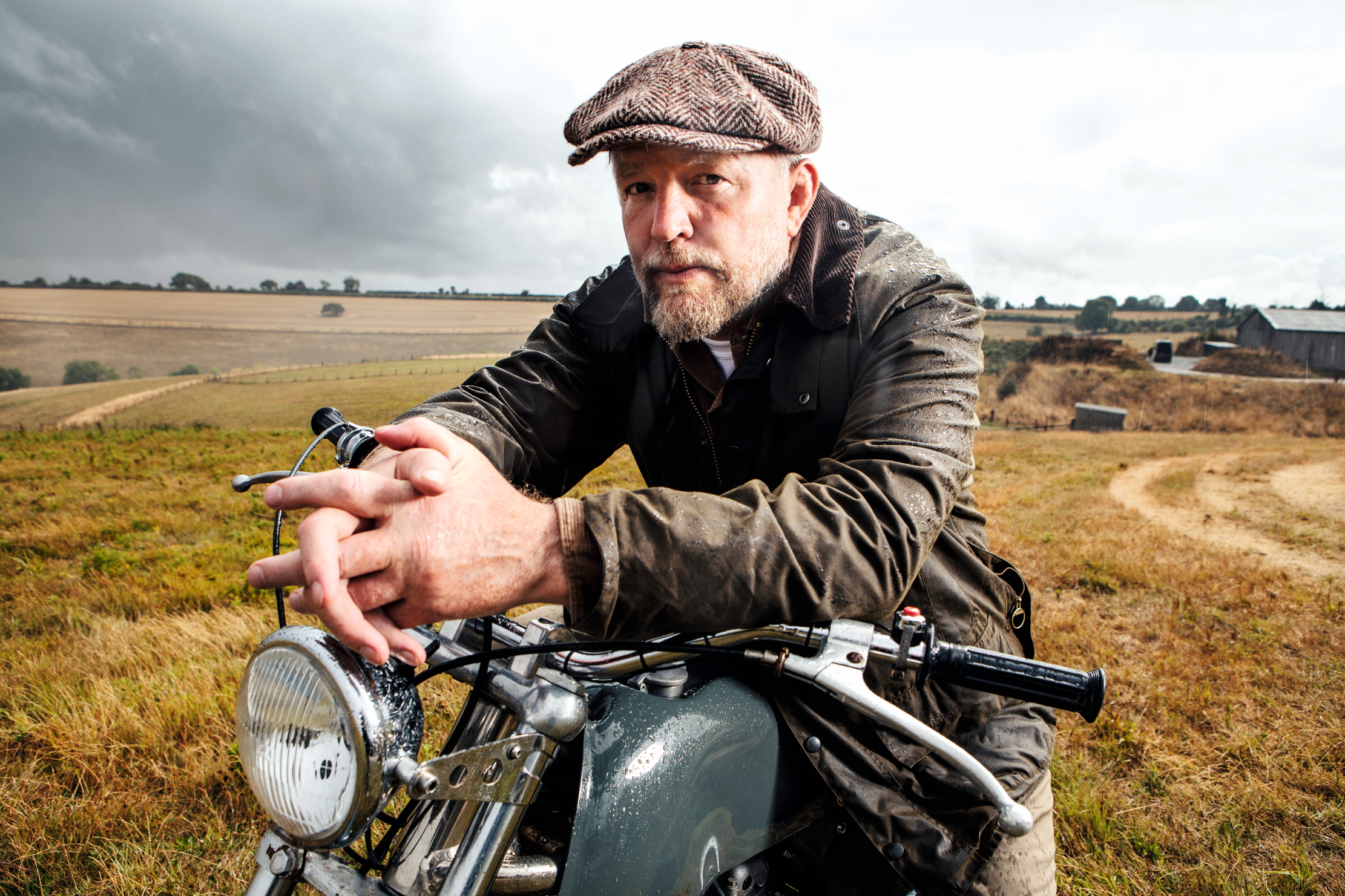 Images of Guy Ritchie at his estate in the countryside