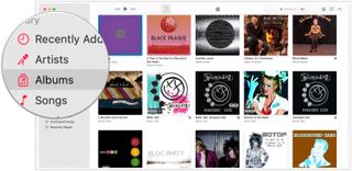 To sort albums on your Mac, open the Music app from the Mac dock, then click Albums under Library.
