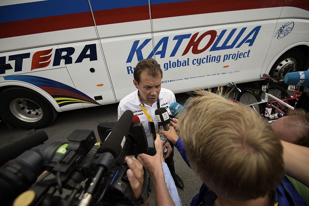 Katusha cycling team general manager Viacheslav Ekimov