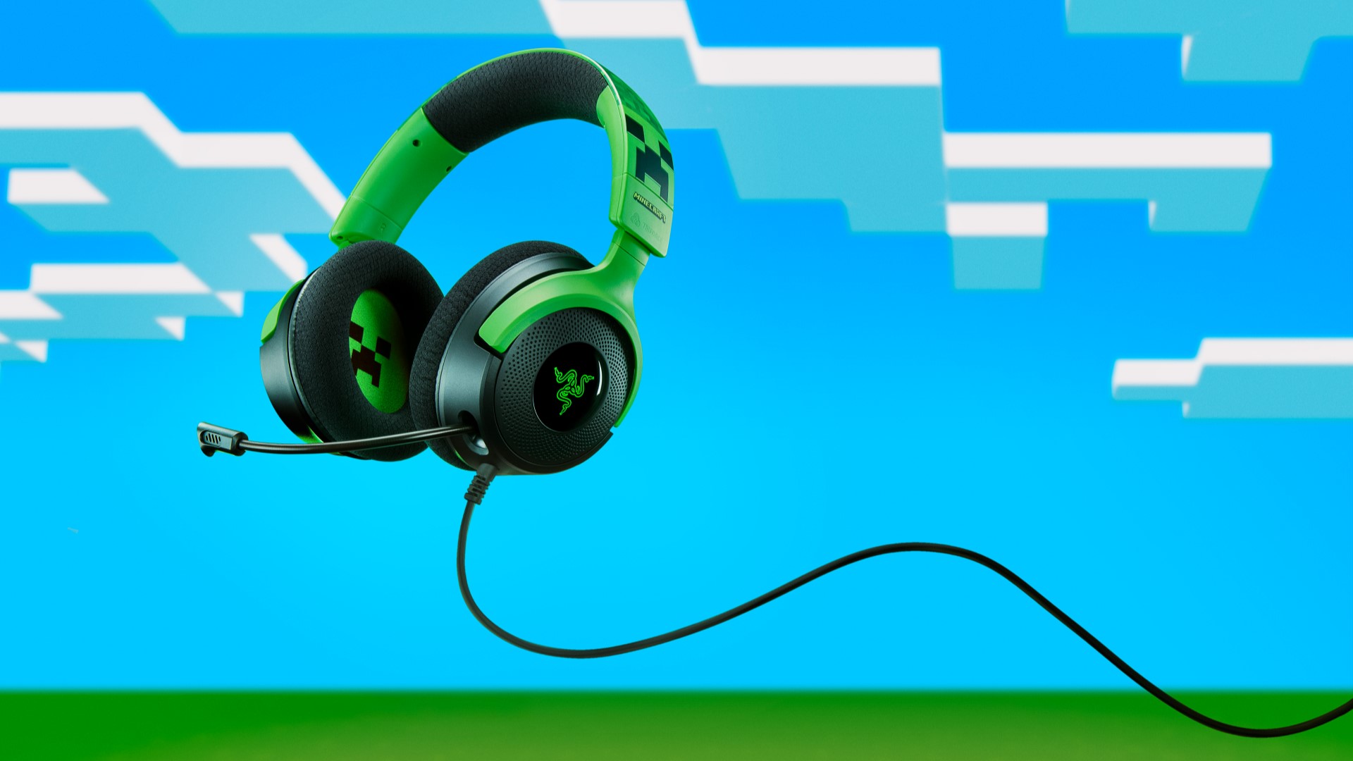 Minecraft Razer azul y verde V4 x x