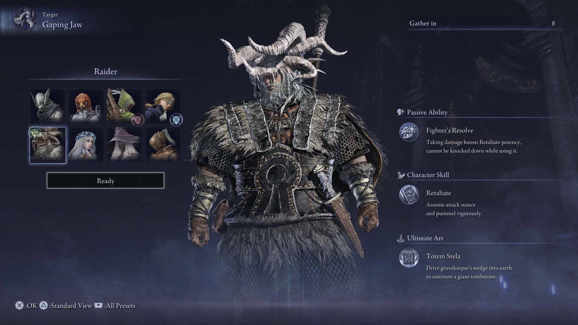 Elden Ring Nightreign classes selection screen before expedition