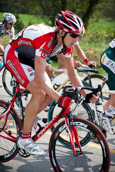 Tom Zirbel (Bissell) will have a hard battle tomorrow trying to hold onto third place.