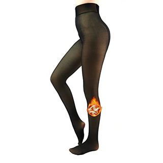 X-Cheng Damen-Strumpfhose mit transparentem Fleece-Futter – durchsichtige, warme Strumpfhosen-Leggings, dünne, dicke Strumpfhose für den Winter