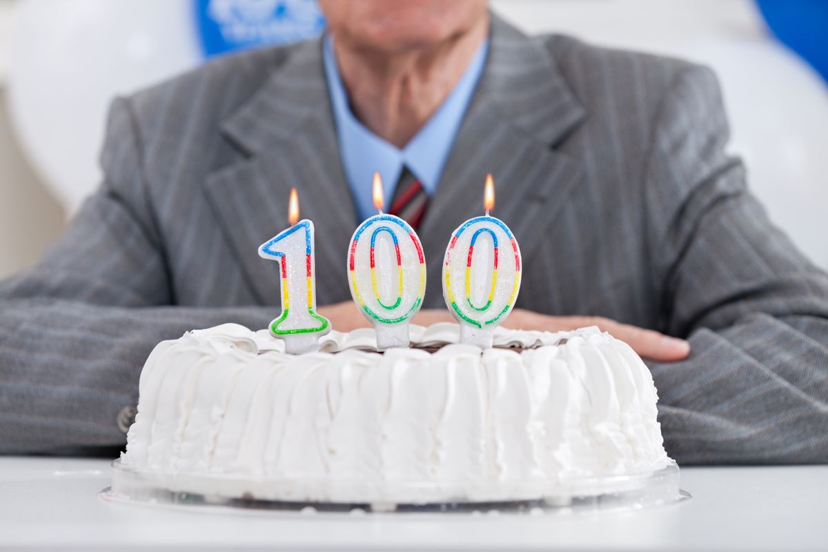 100 year birthday cake candles