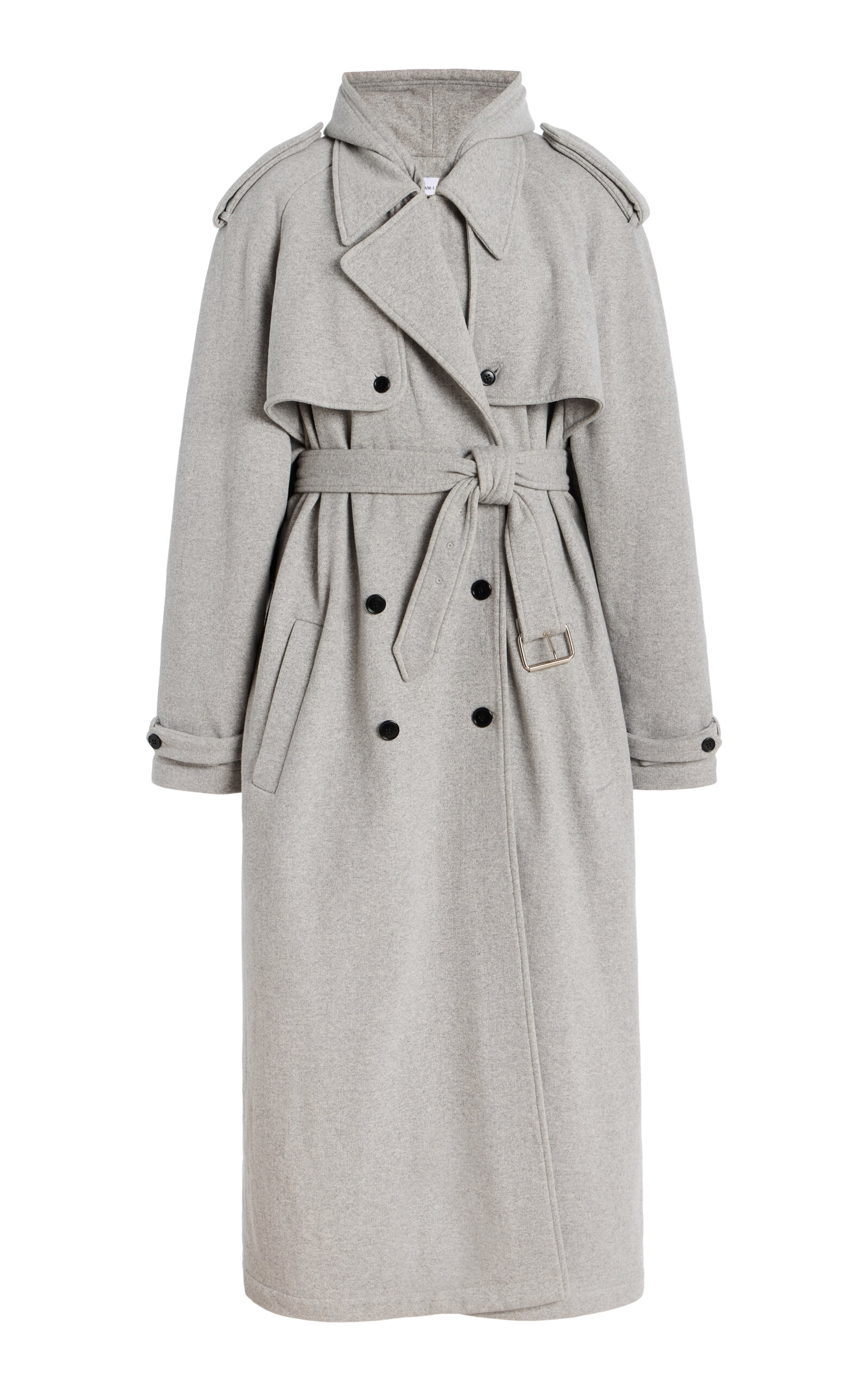 Hooded Jersey Trench Coat