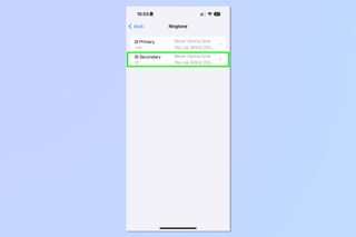 A screenshot showing how to set up dual ringtones on iPhone