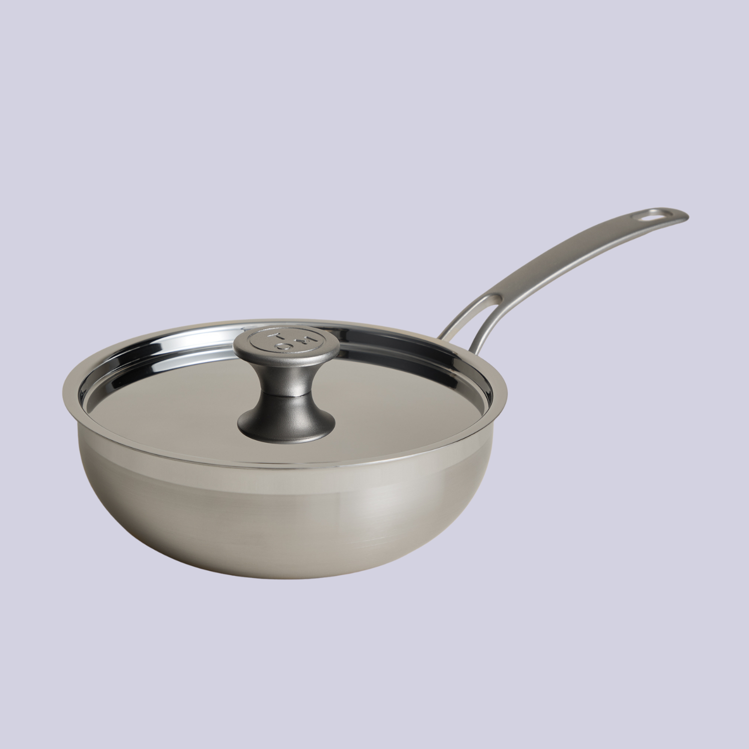 A steel pan with a lid