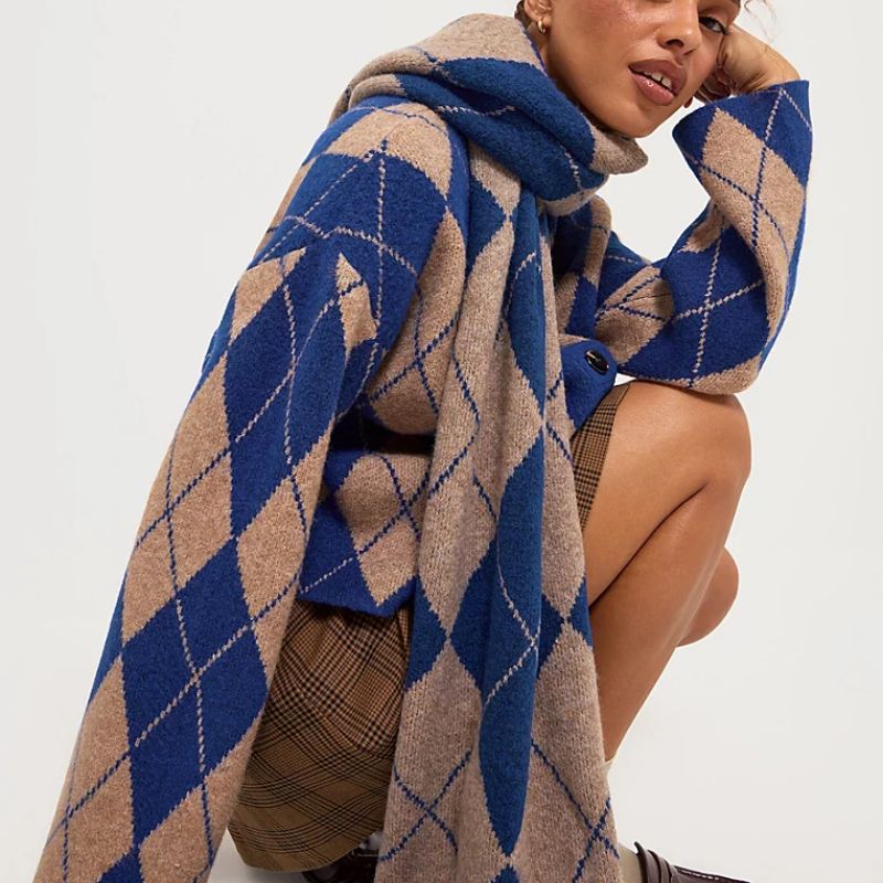 check argyle scarf