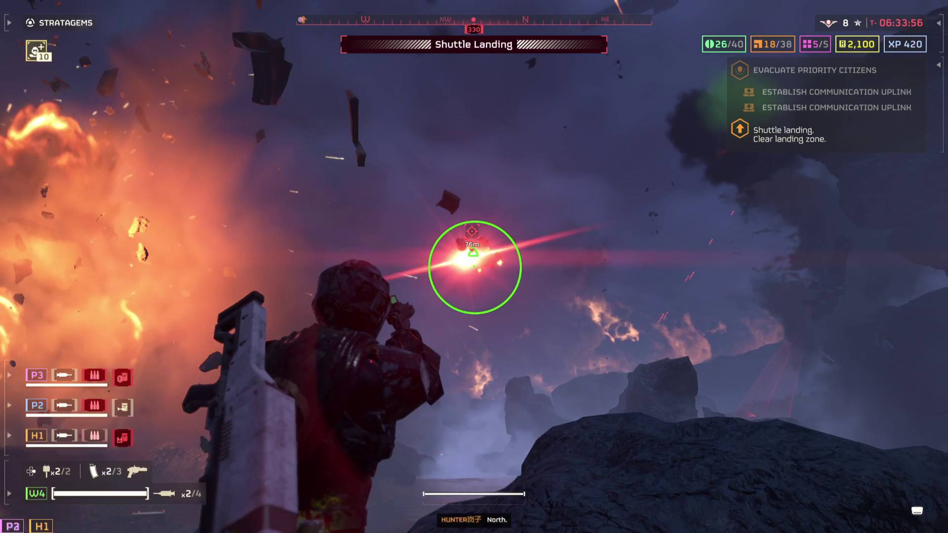 Helldivers 2 missile pistol locking onto automaton gunship