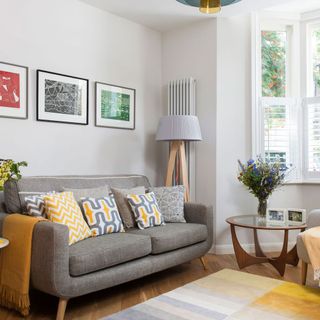 living room with wooden flooring