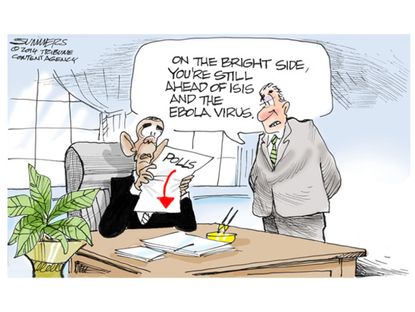 Obama Cartoon U.S. polls
