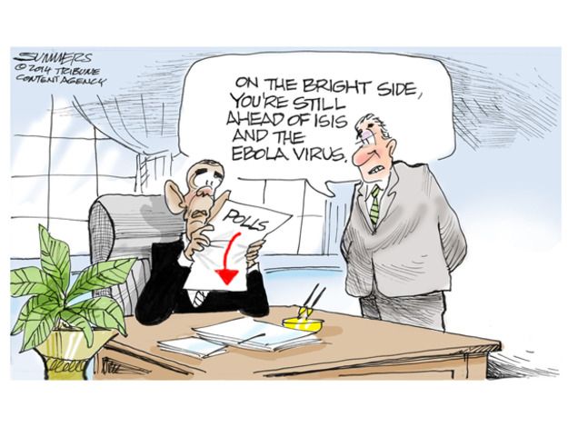 Obama Cartoon U.S. polls