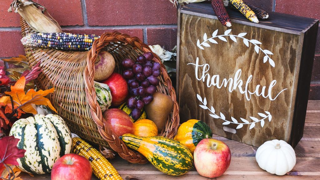 A cornucopia of gourds and fruits