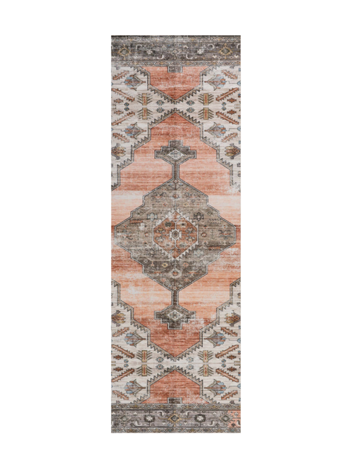 Native Iris Medallion Runner, 2'6" x 6'