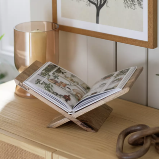 wooden cook book stand