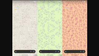 Screenshots van de emoji-achtergronden op Android 14