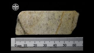 A 3-inch-long (7 centimeters) sample of the core from Stone 58 was used for detailed analyses.