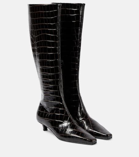 Leather Knee-High Boots