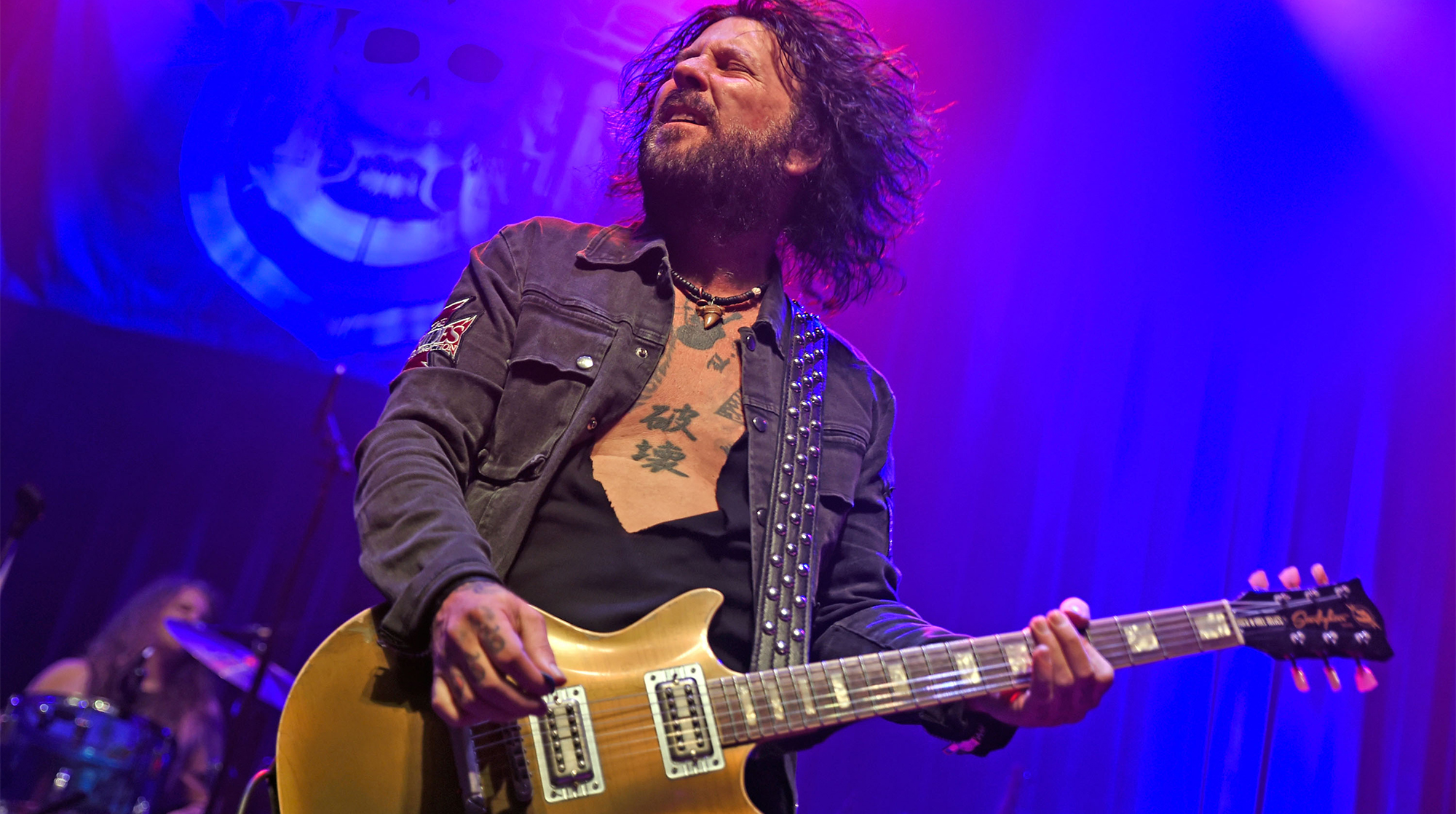 Tracii Guns of L.A. Guns performs at Mercury Ballroom on June 29, 2017 in Louisville, Kentucky.