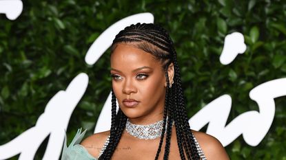 Rihanna arrives at The Fashion Awards 2019 held at Royal Albert Hall on December 02, 2019 in London, England
