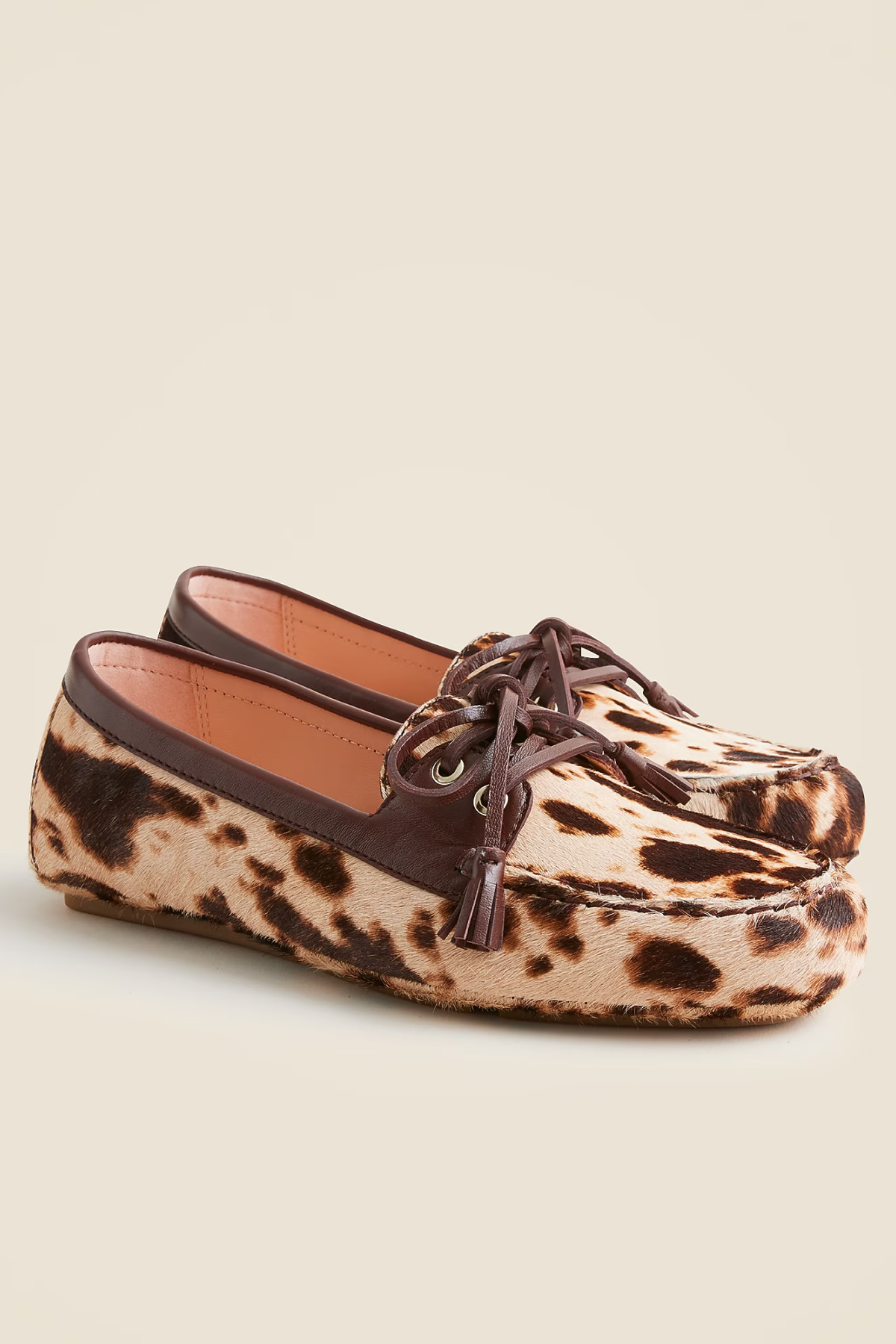J.Crew Driving Loafers in Printed Calf Hair