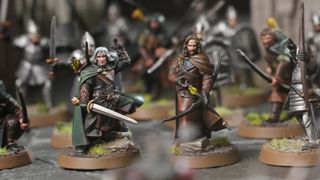 The Lord of the Rings Battle of Osgiliath Madril and Damrod miniatures closeup