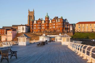 England, Norfolk, Cromer, Town Skyline and Cromer Pier