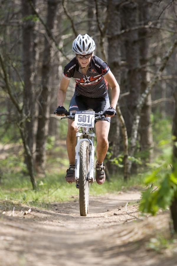 Elite women's series overall leader, Abby Strigel (Trek Stores of Madison) rode to her third win of the 2010 season at the Big Ring Classic
