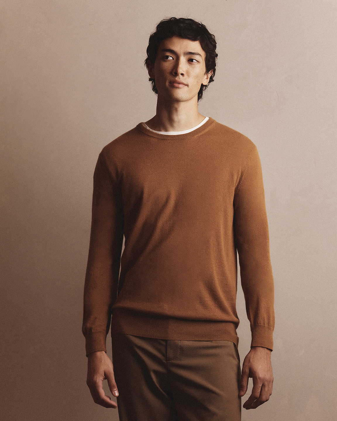 100% Vicu&amp;ntilde;a Crewneck Sweater