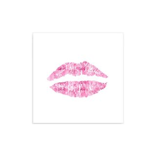A pink kiss print