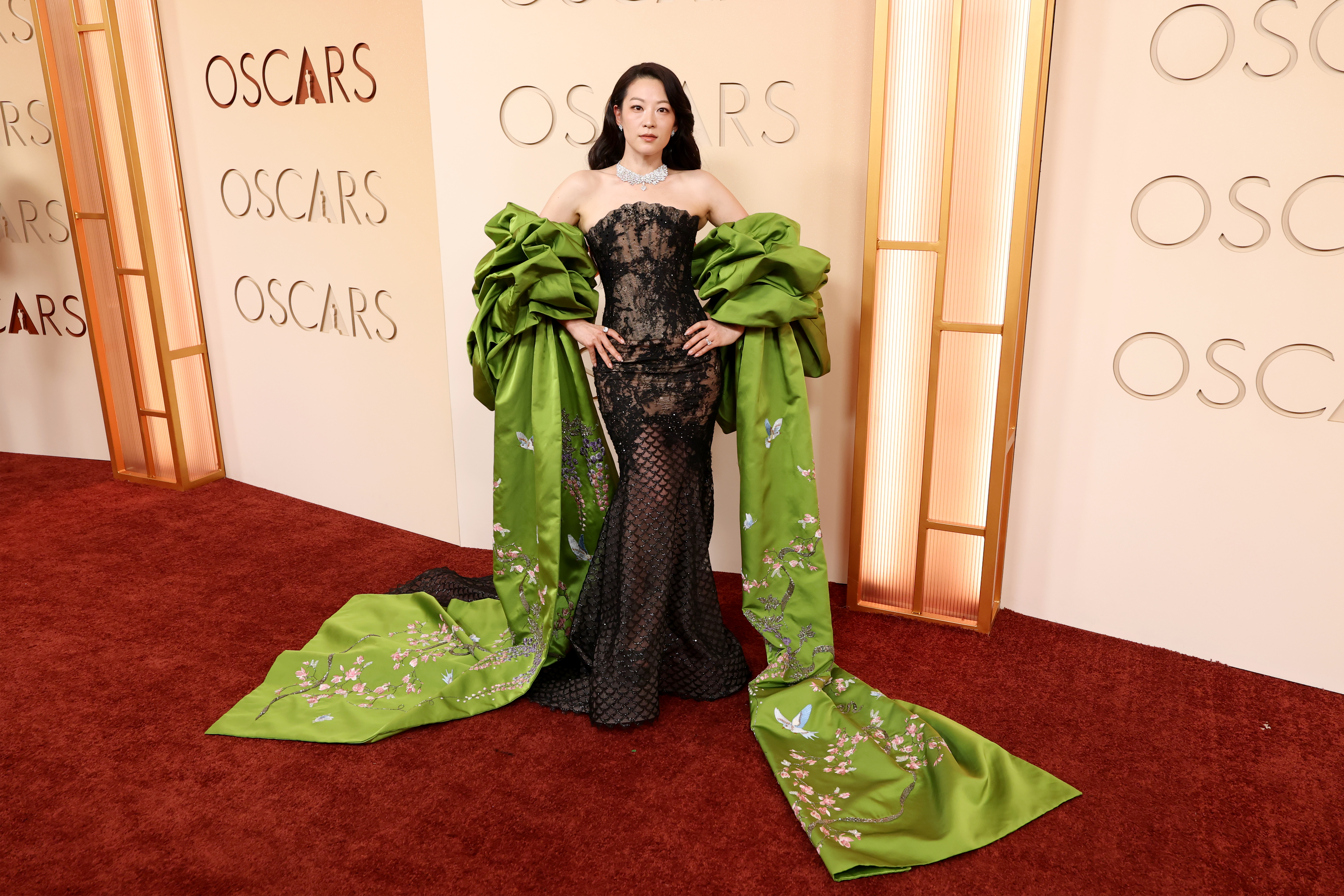 Arden Cho arrived at the 2026 Oscars in Miss Sohee.