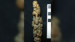 Archaeologists in Leicester, England found a Roman era key handle featuring a lion attacking a barbarian.