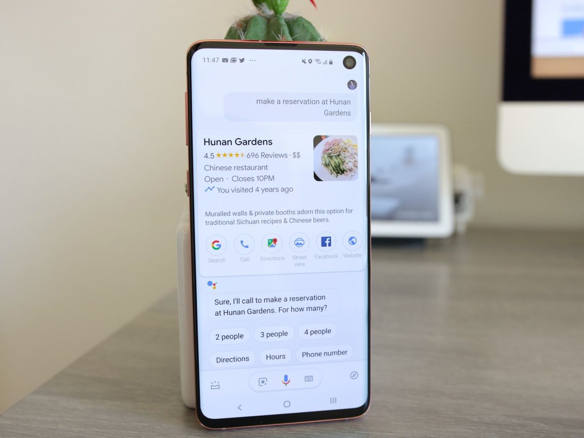 Galaxy S10 showing off Google Duplex