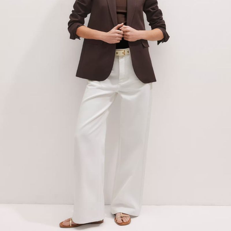 Slouchy Long-Length Jean on model 