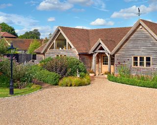 large gravel driveway