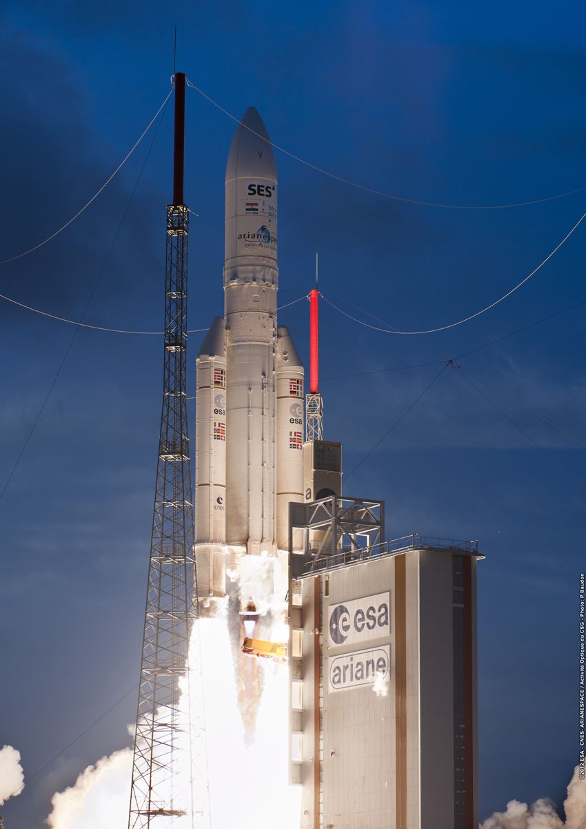 European Ariane 5 Rocket Orbits 2 New Satellites Space 1181