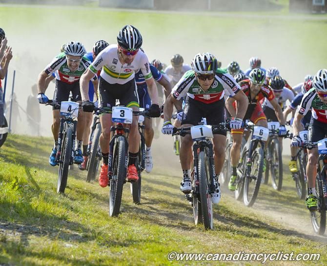 Daniel McConnell (Australia) and Nino Schurter (Switzerland)