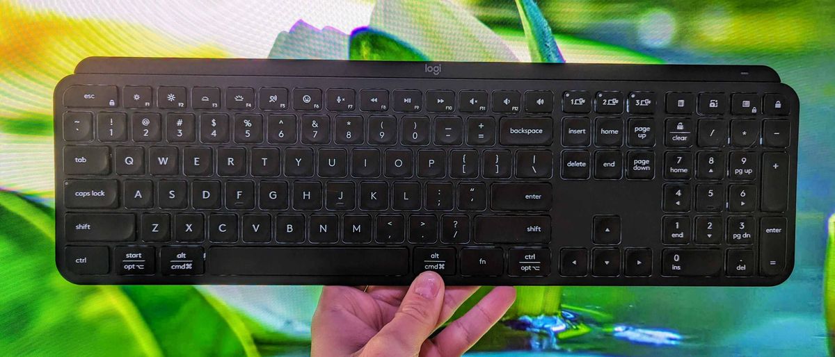 Image of the Logitech MX Keys S wireless keyboard.