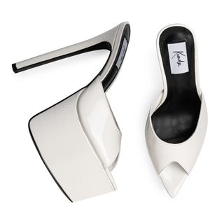 Blanc Patent Platform Mules 