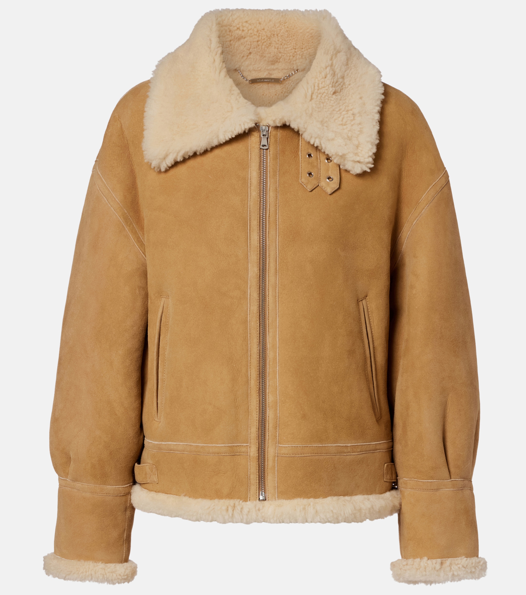 Portia shearling-lined suede jacket