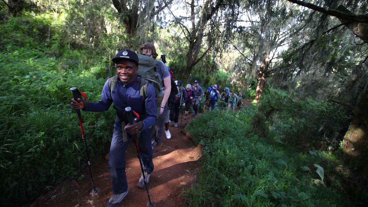 And EverTrek guide leading trekkers