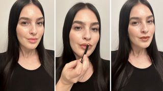 Taylore Glynn applies Victoria Beckham Beauty Lip Definer