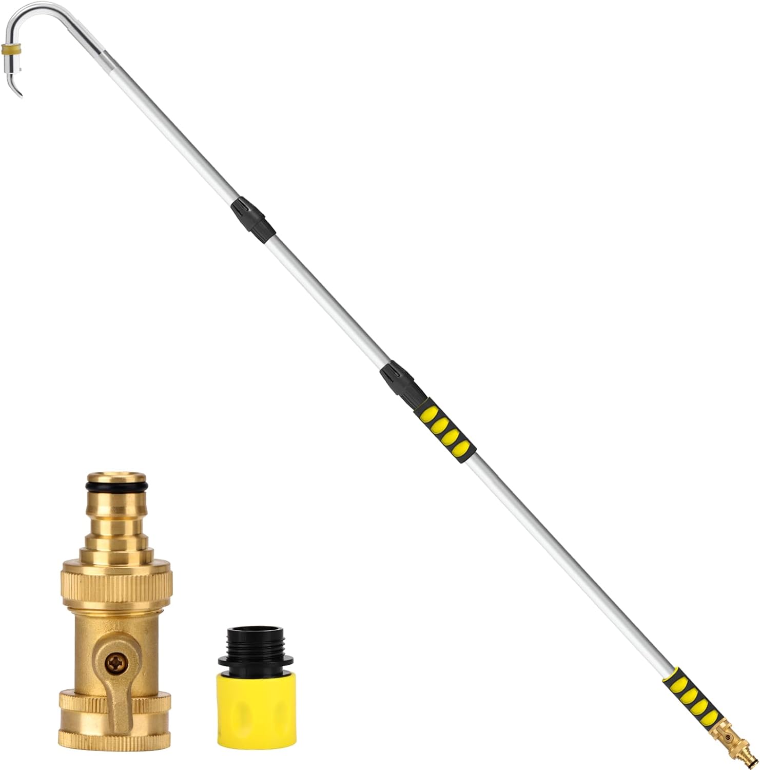 Orvella Gutter Cleaning Tools,12ft (20ft Reach) Gutter Cleaner Tools From the Ground With Hose Attachment, Rain Gutters Cleaning Tool With Heavy-Duty Head for 2nd Story House