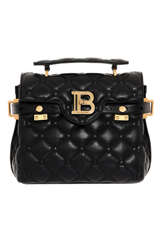 Black Quilted Leather B-Buzz 23 Bag