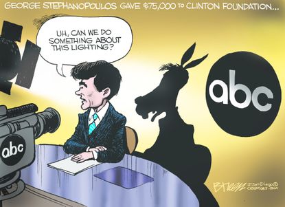 Political cartoon U.S. Clinton 2016 Democrats Stephanopoulos