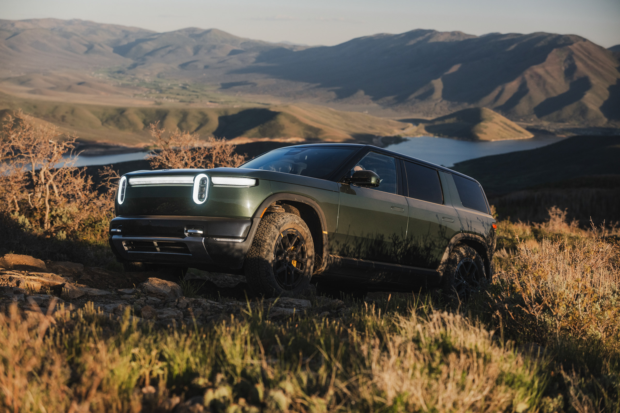 The Rivian R2 off road in Utah