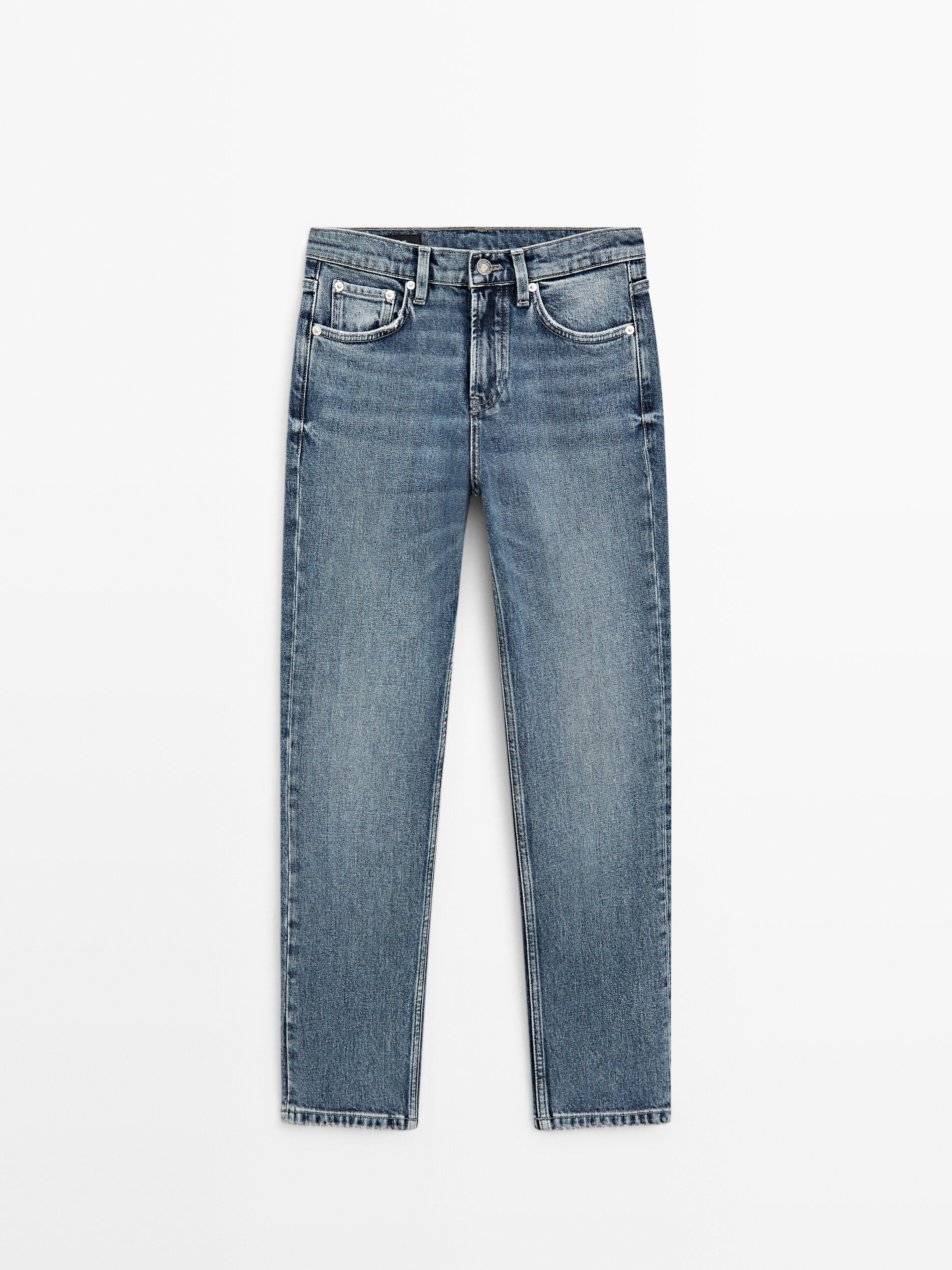 Mid-Rise Cropped Slim Fit Jeans