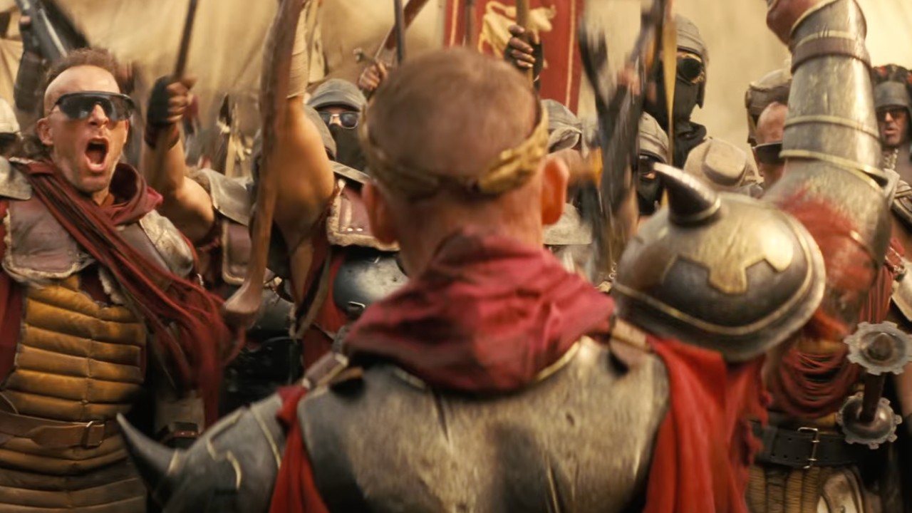 The leader of Caesar's Legion rallying his troops